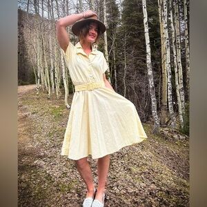 Pale Yellow Vintage 60s Dress​